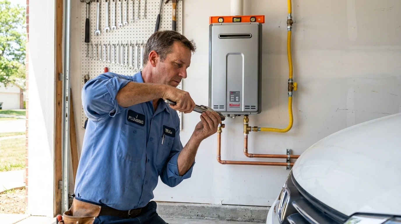 Tankless water heater installation by a Johns Plumbing LLC plumber in Antioch
